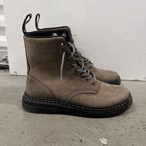 Dr. Martens Crewson Nubuck Leather Everyday Boots Gray Mens 11 M Casual Lace Up